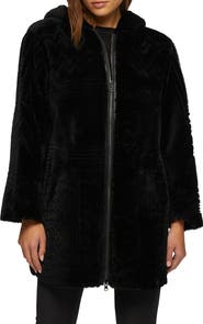 GORSKI Reversible Genuine Shearling Parka With Pattern