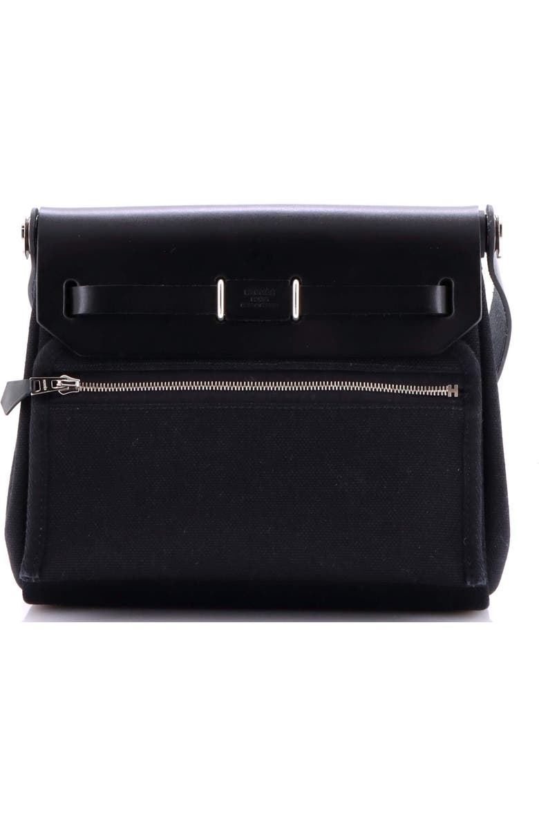 Pre-Owned Hermes Herbag Zip Toile and Leather 20, Alternate, color, Noir