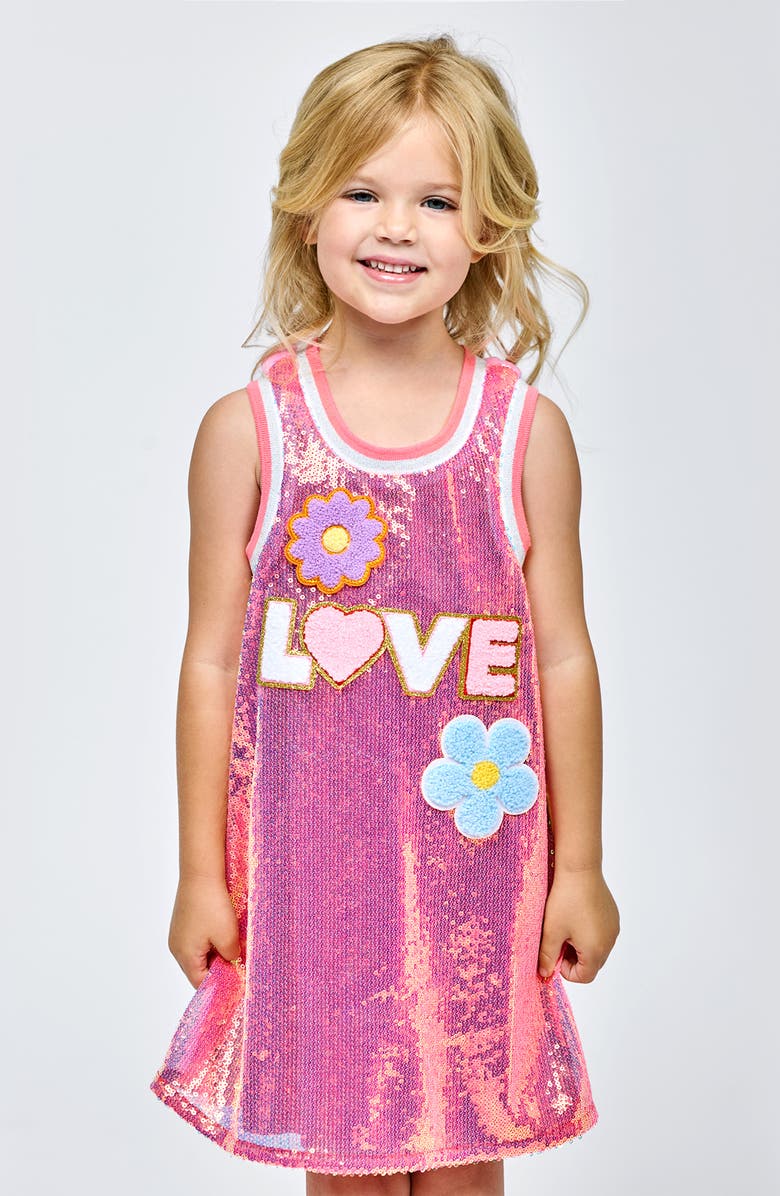 Baby Sara Kids' A-Line Sequin Tank Dress, Alternate, color, 