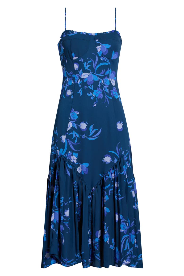 Niva Floral Midi Sundress, Alternate, color, NAVY-BLUES