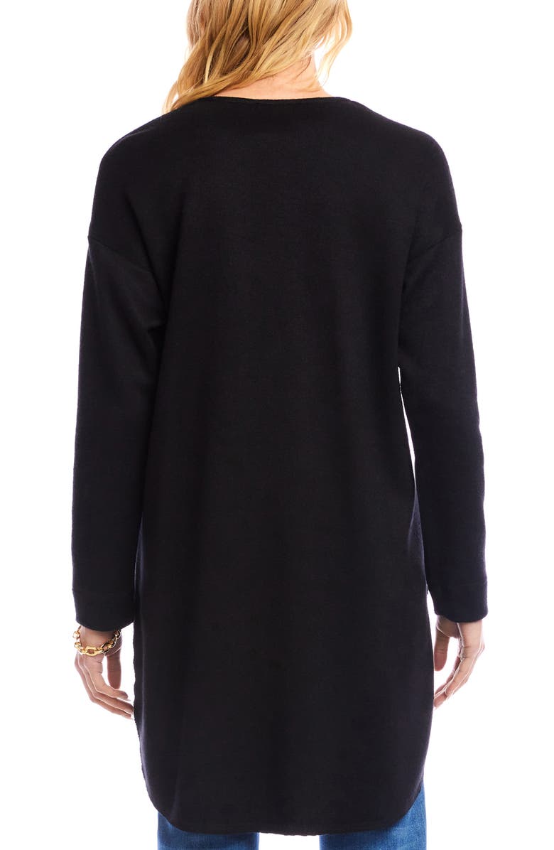 Karen Kane Shirttail Cardigan, Alternate, color, Black