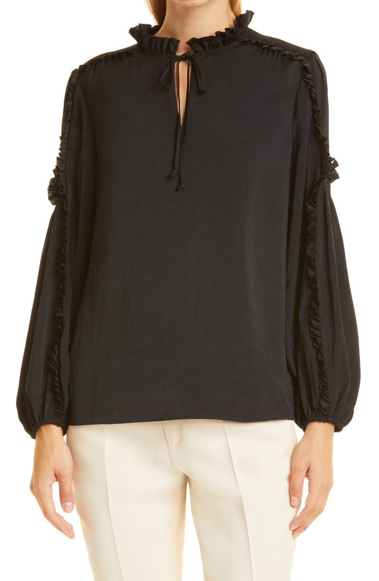 KOBI HALPERIN Perri Ruffle Sleeve Blouse, Main, color, 