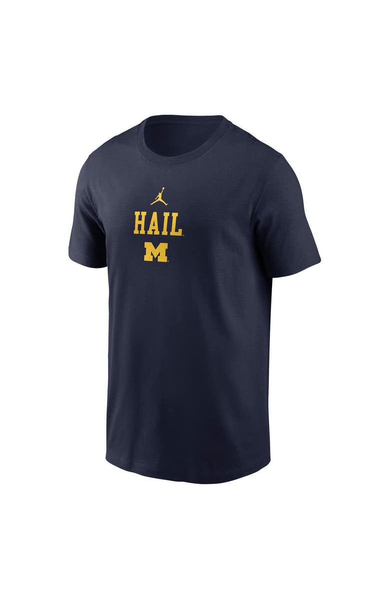 Jordan Brand Men's Jordan Brand Navy Michigan Wolverines 2-Hit Stacked T-Shirt, Alternate, color, Navy