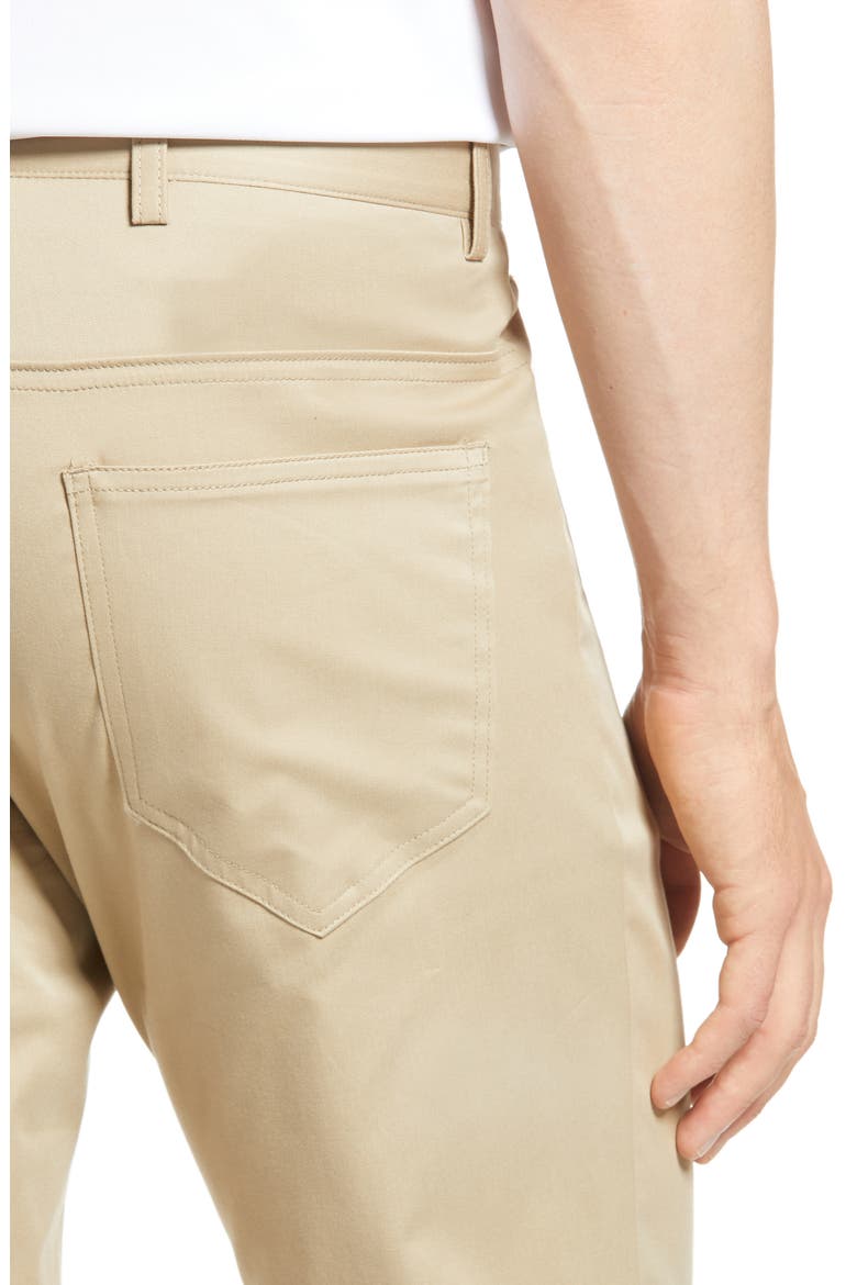 Charleston Khaki Fine Line Stretch Twill 5-Pocket Pants, Alternate, color, KHAKI