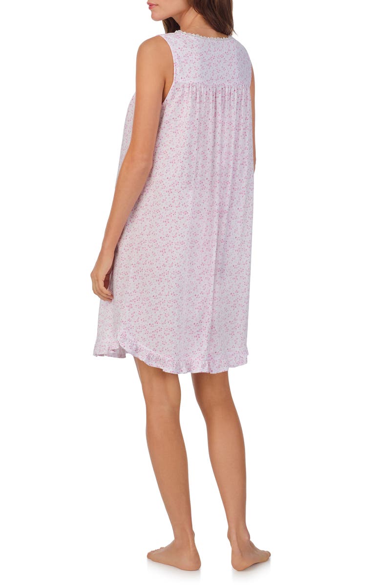 Eileen West Floral Sleeveless Short Jersey Chemise, Alternate, color, 
