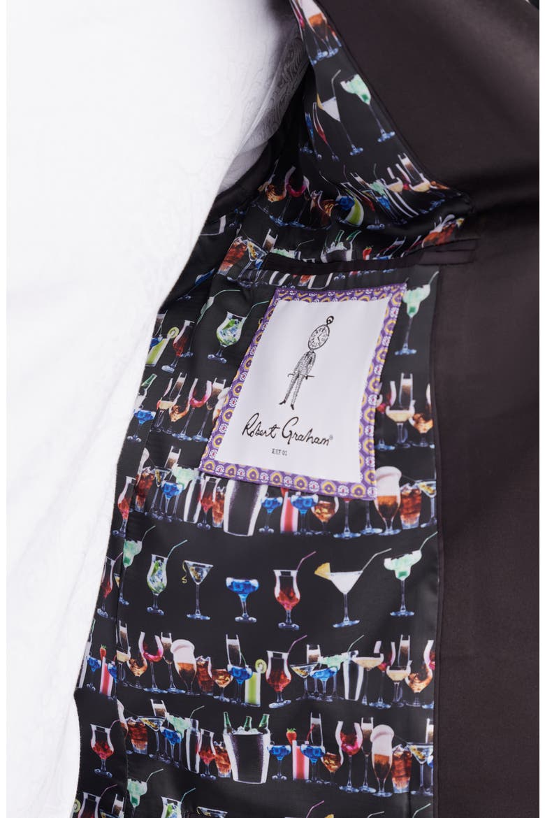 Dryden Print Sport Coat, Alternate, color, BLACK
