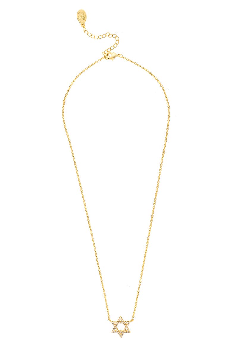 Pavé CZ Star of David Pendant Necklace, Alternate, color, 18K GOLD