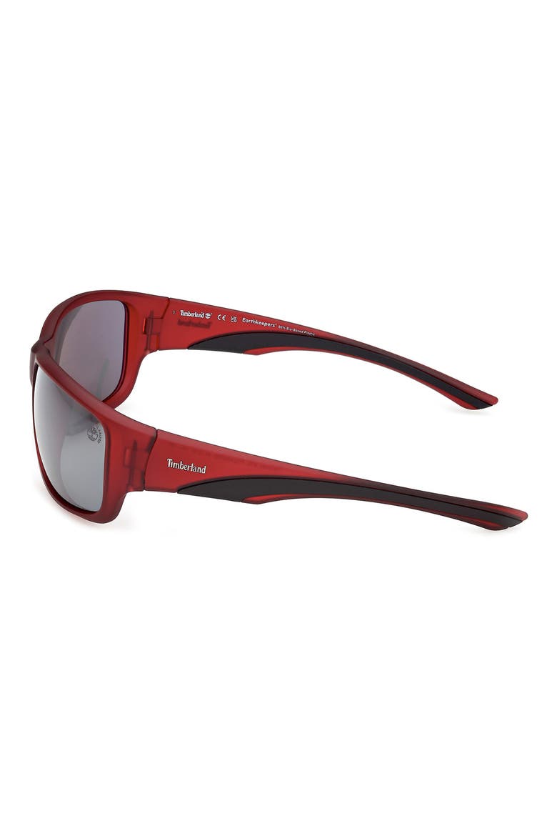 64mm Sunglasses, Alternate, color, MATTE RED / SMOKE POLARIZED
