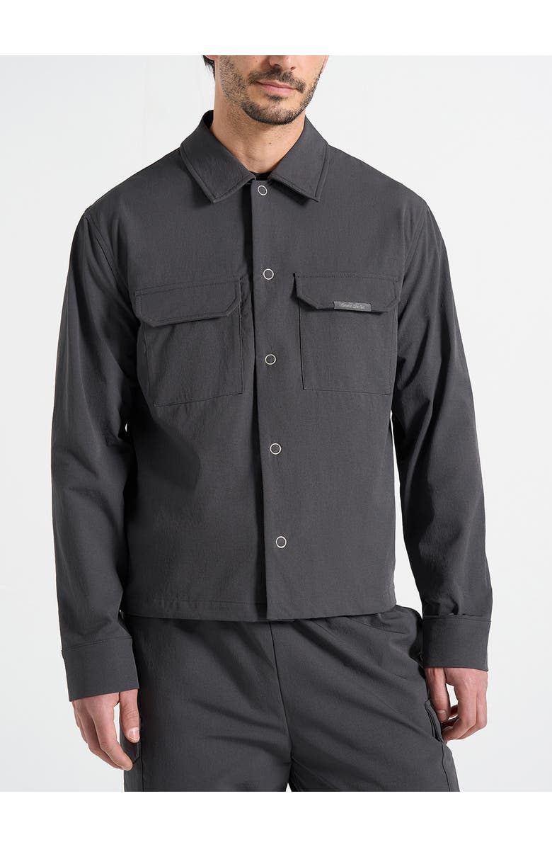 Manière De Voir Milo Technical Cargo Jacket, Main, color, Grey