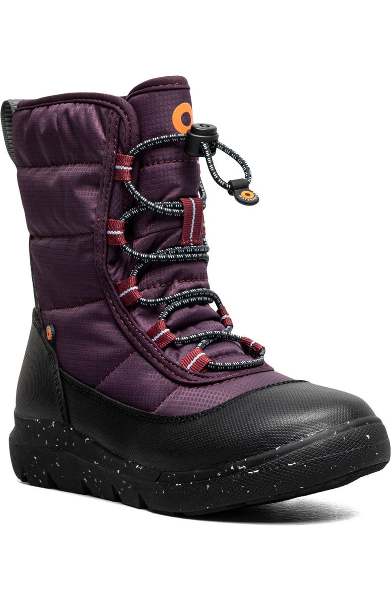 Bogs Kids' Skyline Snow Waterproof Boot, Main, color, Plum