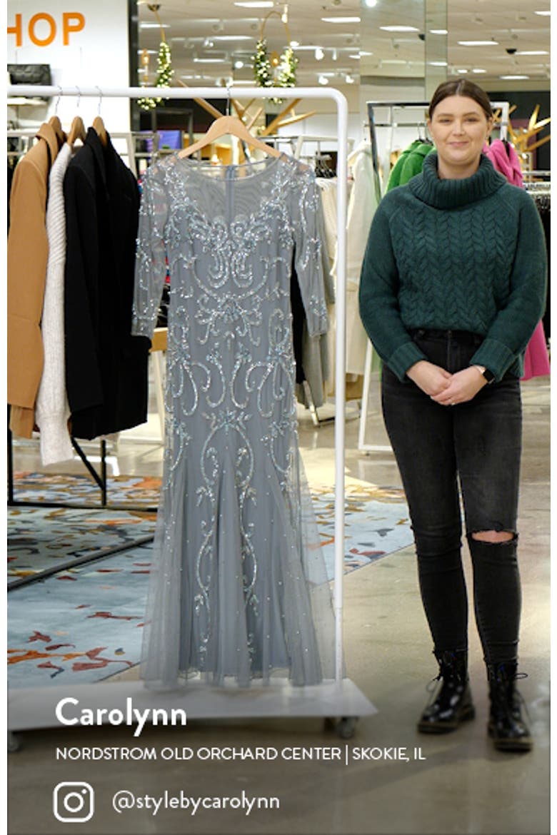 Beaded Illusion Neck Gown video