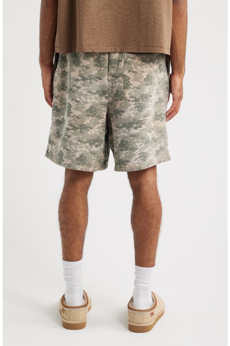 Pixel Camo Print Fleece Shorts, Alternate, color, DIGI CAMO
