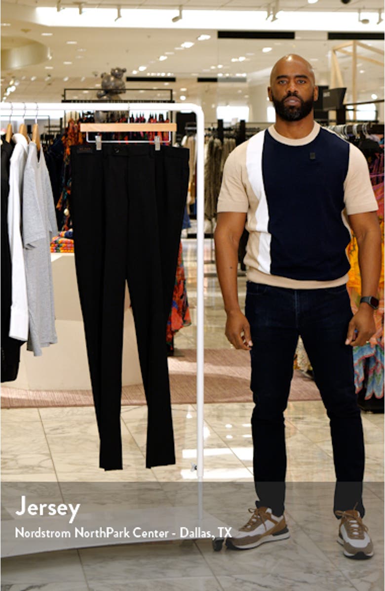 Jefferson Trim Fit Flat Front Wool Dress Pants, sales video thumbnail
