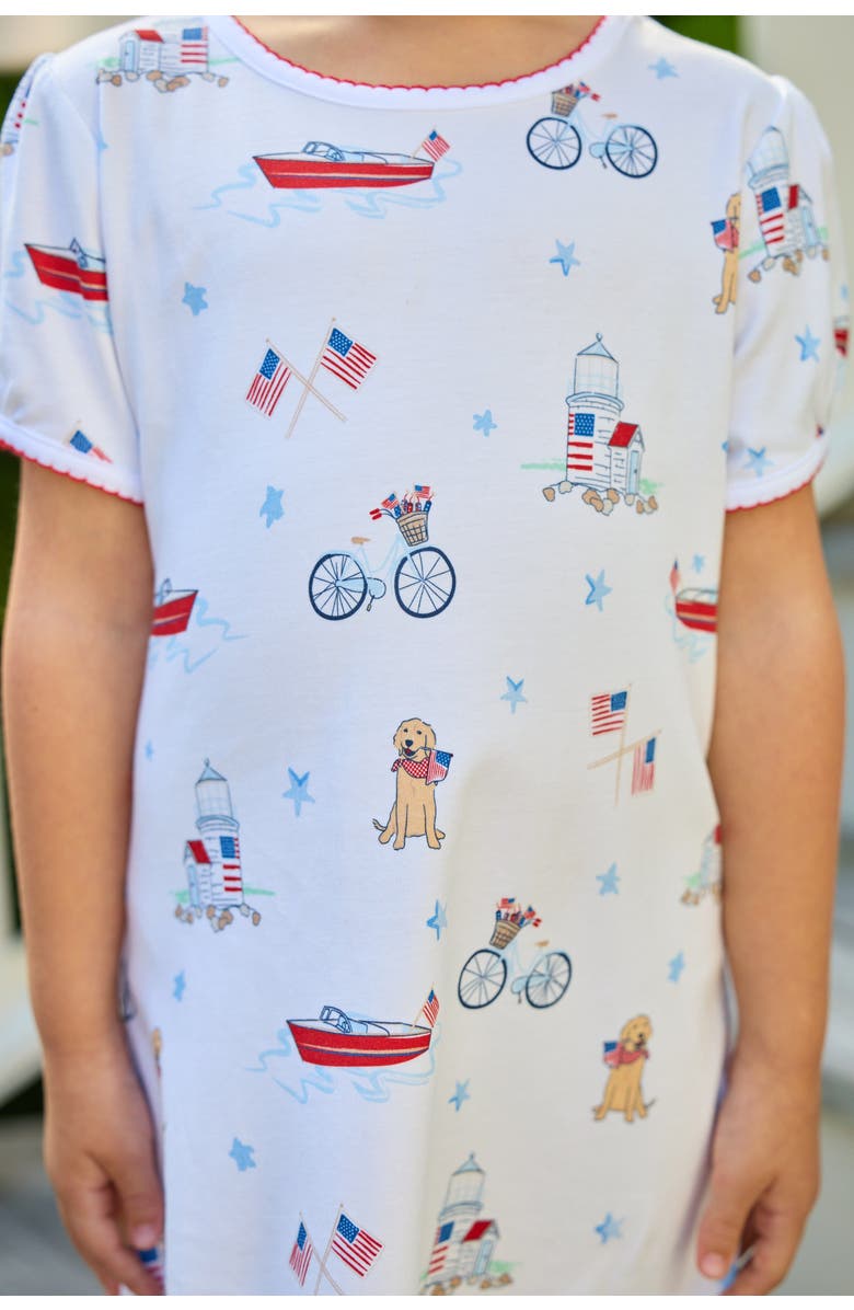 Little English Kids' Printed T-Shirt Dress, Alternate, color, Coastal Summer
