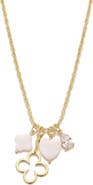 Adornia 14K Gold Plated Clover Charm Necklace