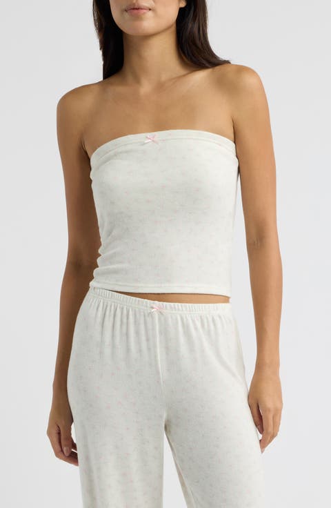 Floral Print Quinn Strapless Top
