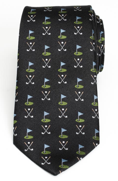 Golf Course Silk Tie