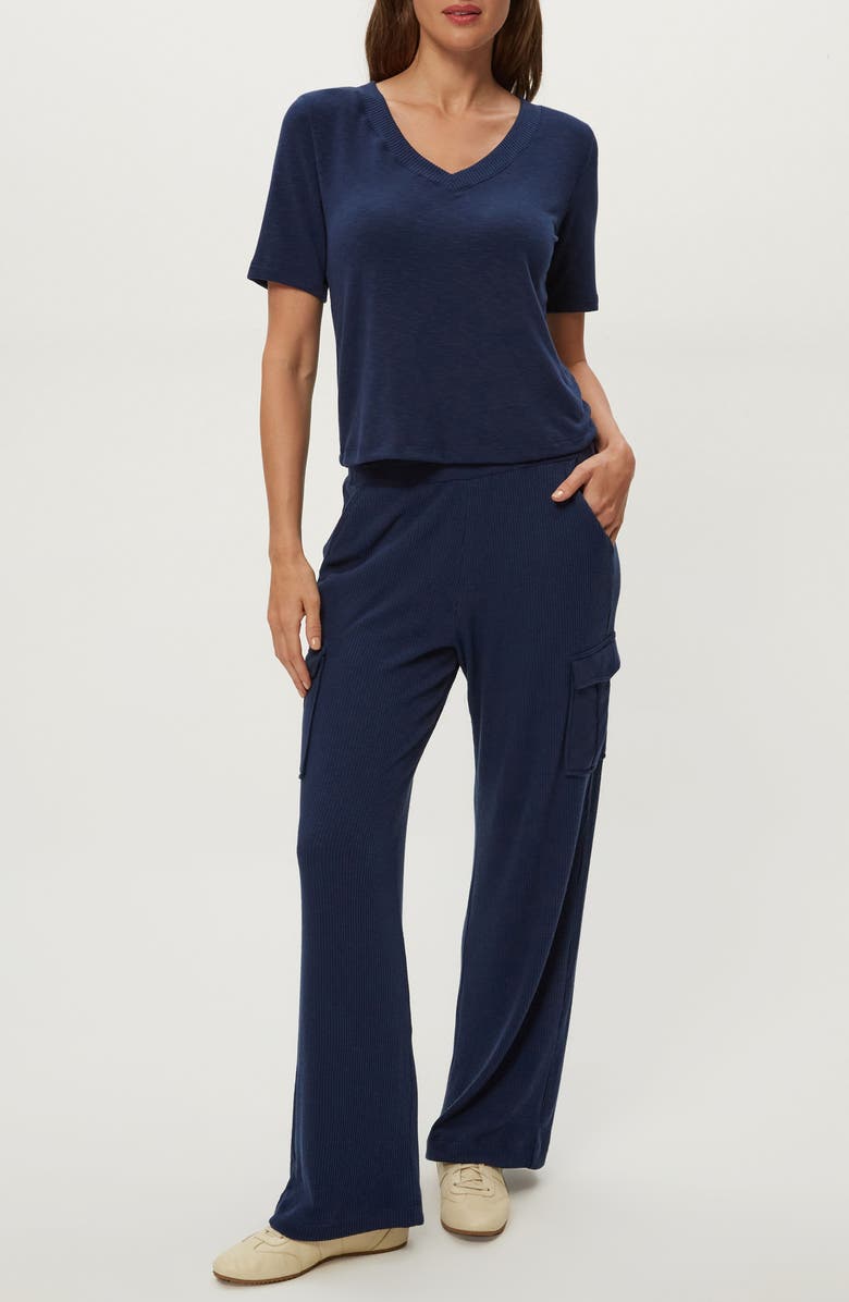 Michael Stars Matty V-Neck T-Top, Alternate, color, Nocturnal