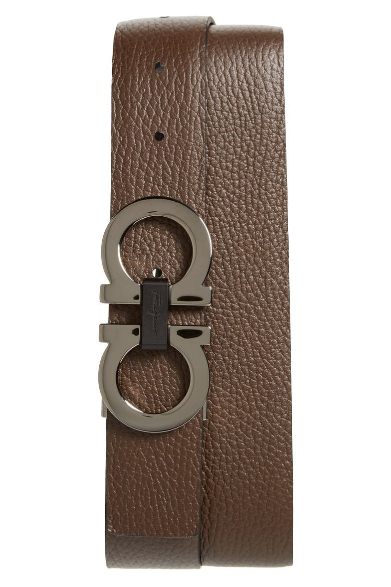 Reversible Double Gancio Belt, Alternate, color, BLACK/ HICKORY