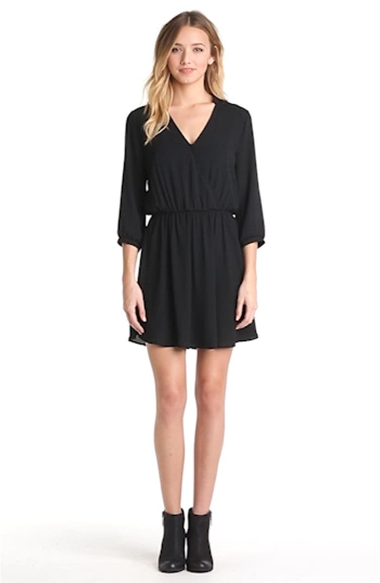 All in Favor Kendal' Surplice Faux Wrap Dress, Alternate, color, 