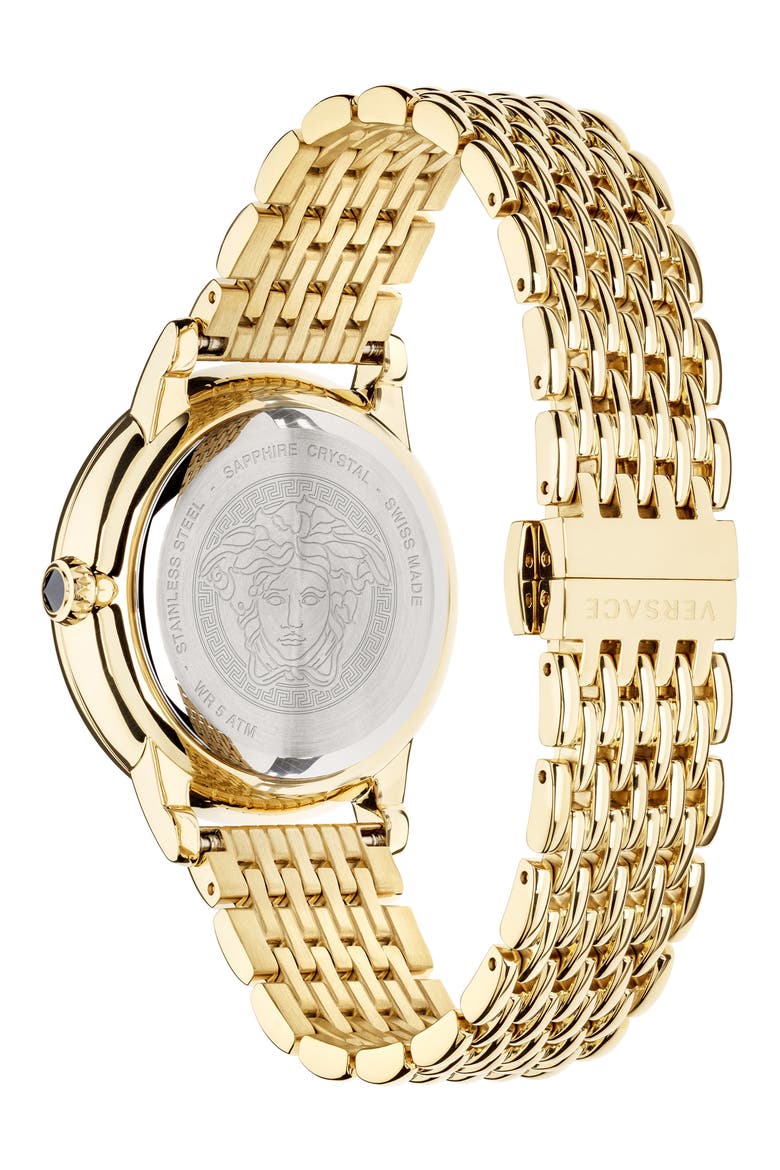 Medusa Icon Bracelet Watch, 38mm, Alternate, color, GOLD