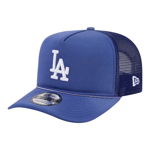 Men's New Era  Royal Los Angeles Dodgers Worn A-Frame 9FIFTY Trucker Snapback Hat