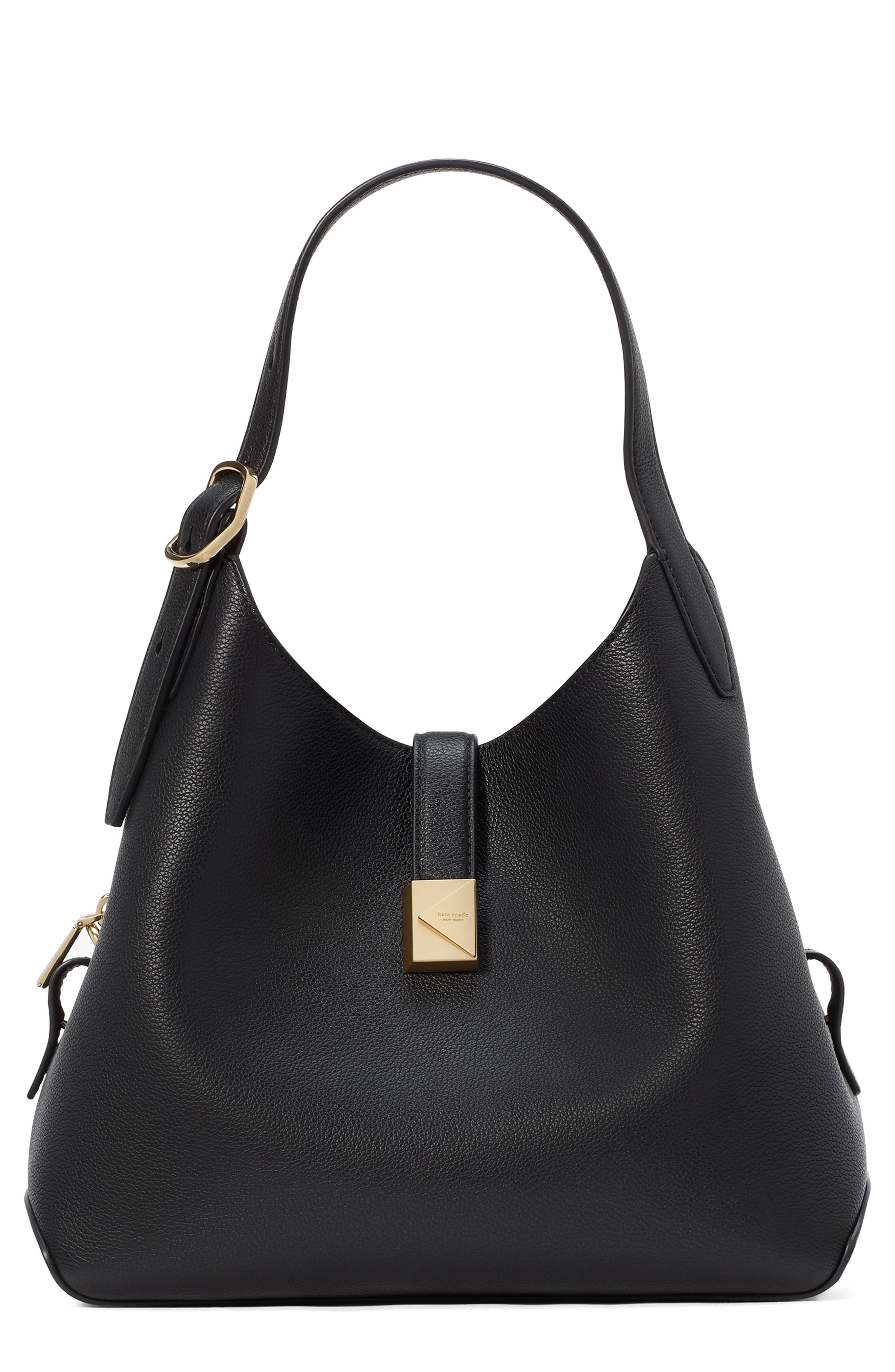 Kate Spade New York deco pebbled leather shoulder bag, Main, color, 