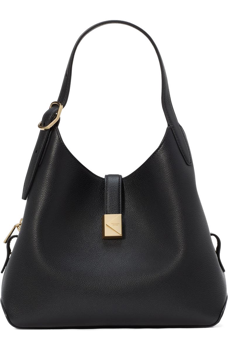 Kate Spade New York deco pebbled leather shoulder bag, Main, color,