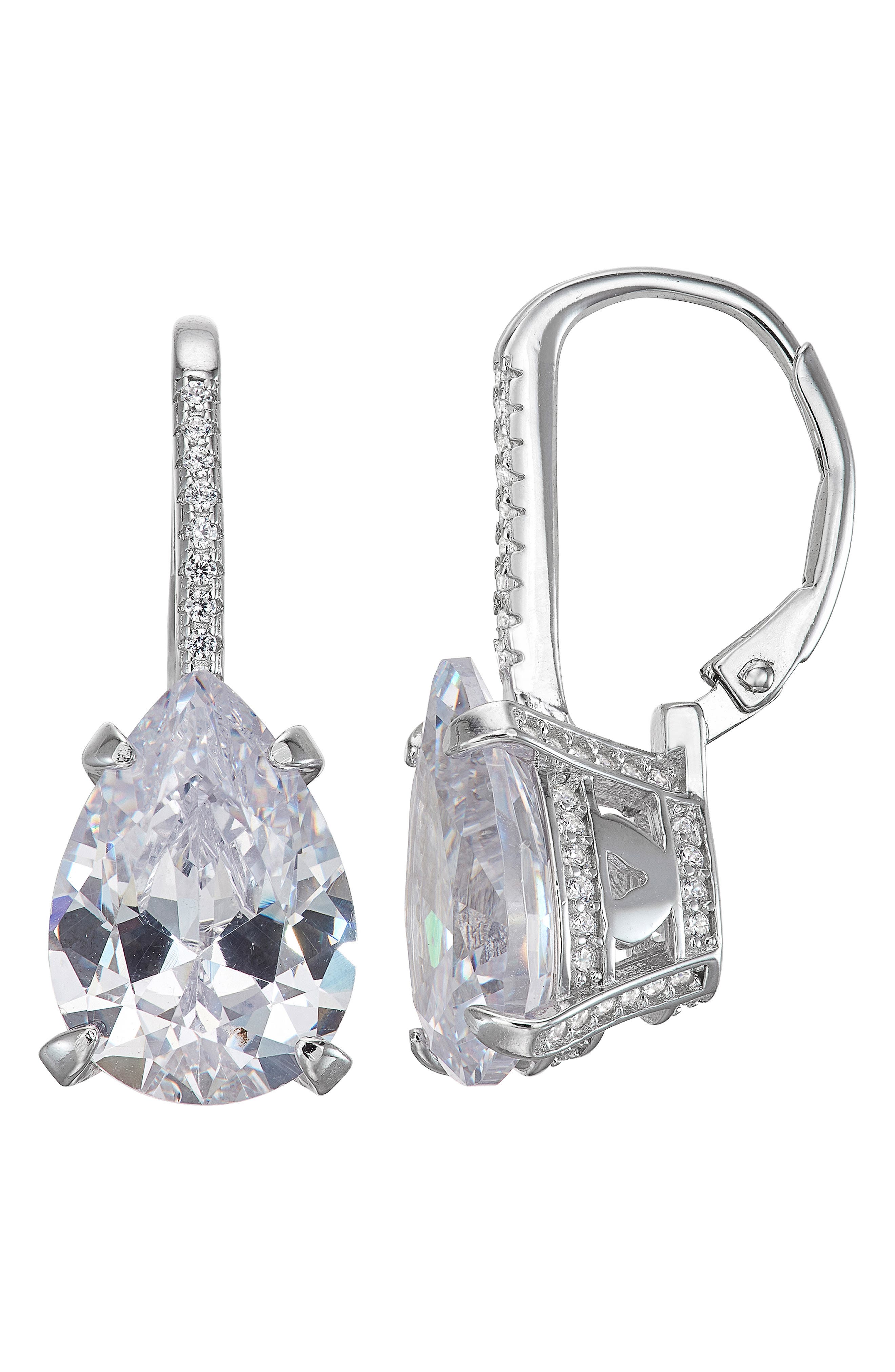 FZN Simulated Stone Drop Earrings