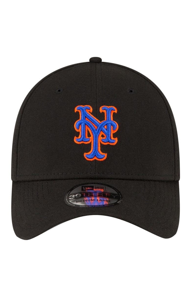 New Era Men's New Era Black New York Mets Alternate Team Classic 39THIRTY Flex Hat, Alternate, color,