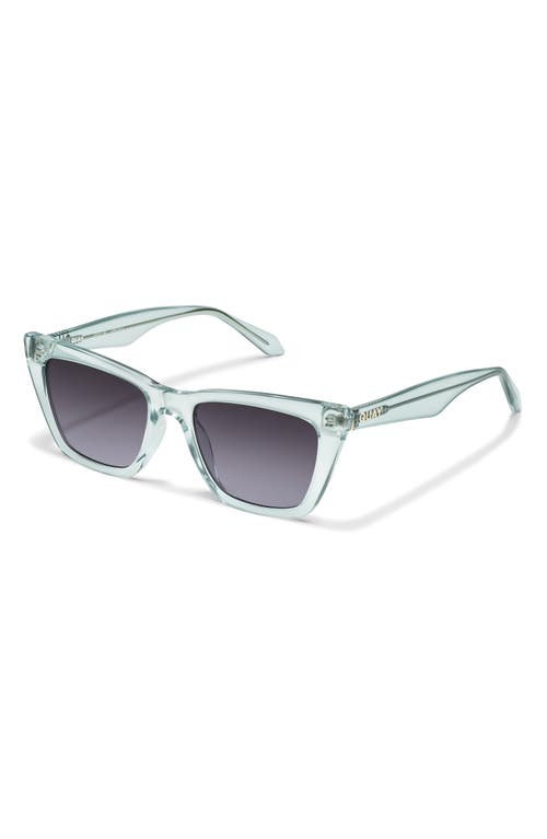 Quay Call The Shots 54mm Gradient Cat Eye Sunglasses In Gray