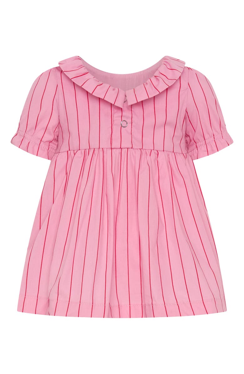 TINY TRIBE Stripe Empire Waist Cotton Dress, Alternate, color, Pink