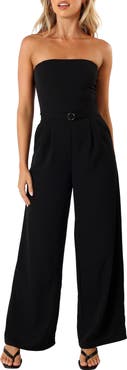 Petal & Pup Hansen Strapless Wide Leg Jumpsuit