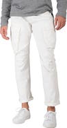 LEVEL 7 Distressed Slim Straight Cargo Jeans
