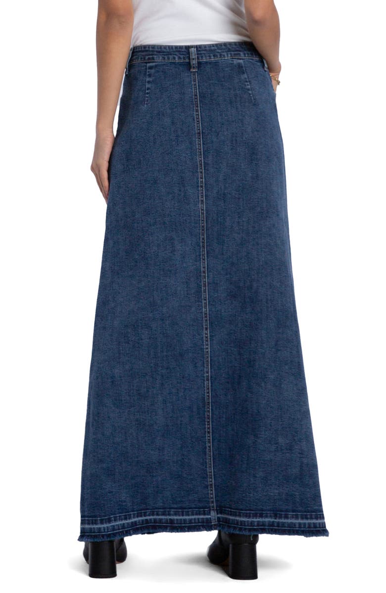 Wash Lab Denim Royal Denim Maxi Skirt, Alternate, color, Imperial Blue