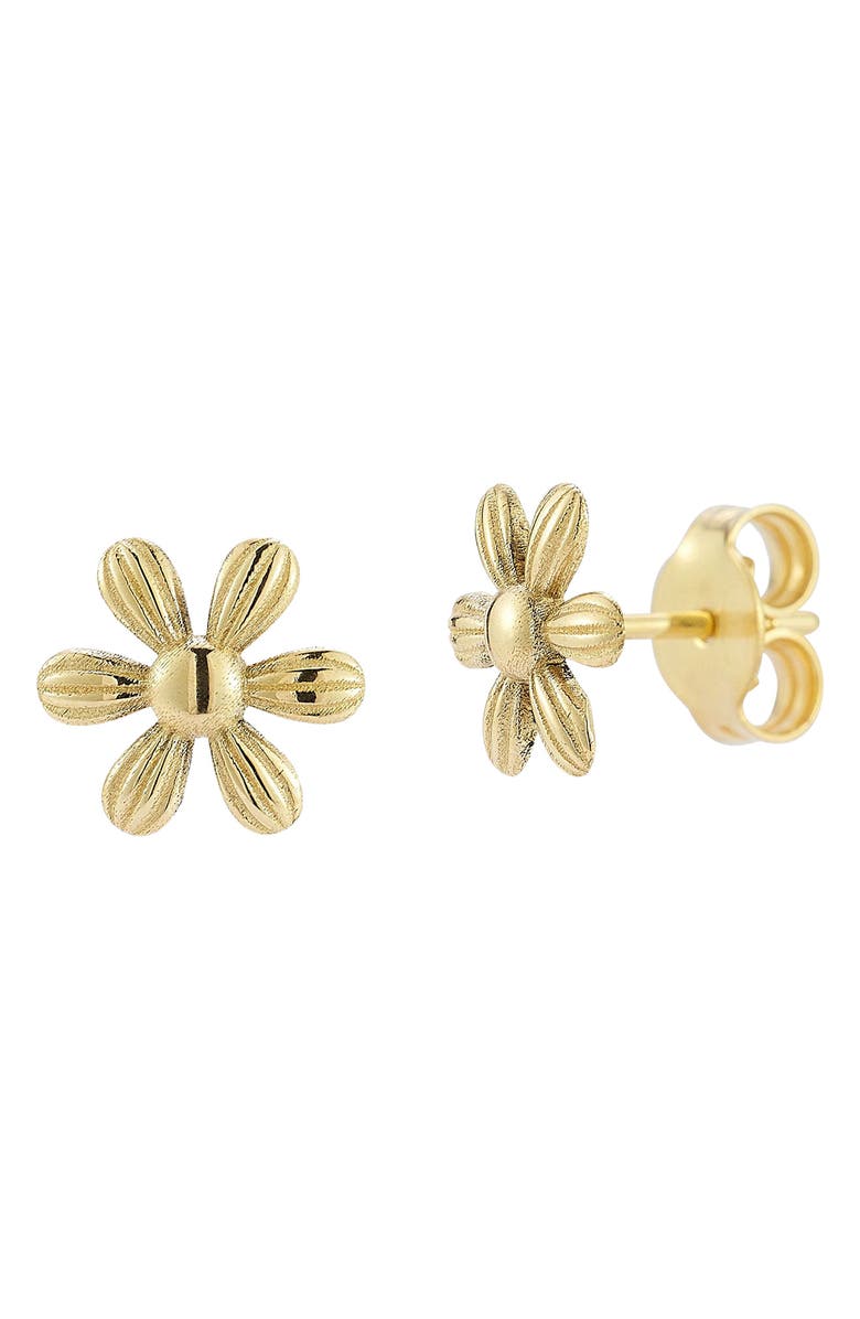 Ember Fine Jewelry 14K Gold Flower Stud Earrings, Main, color, Gold