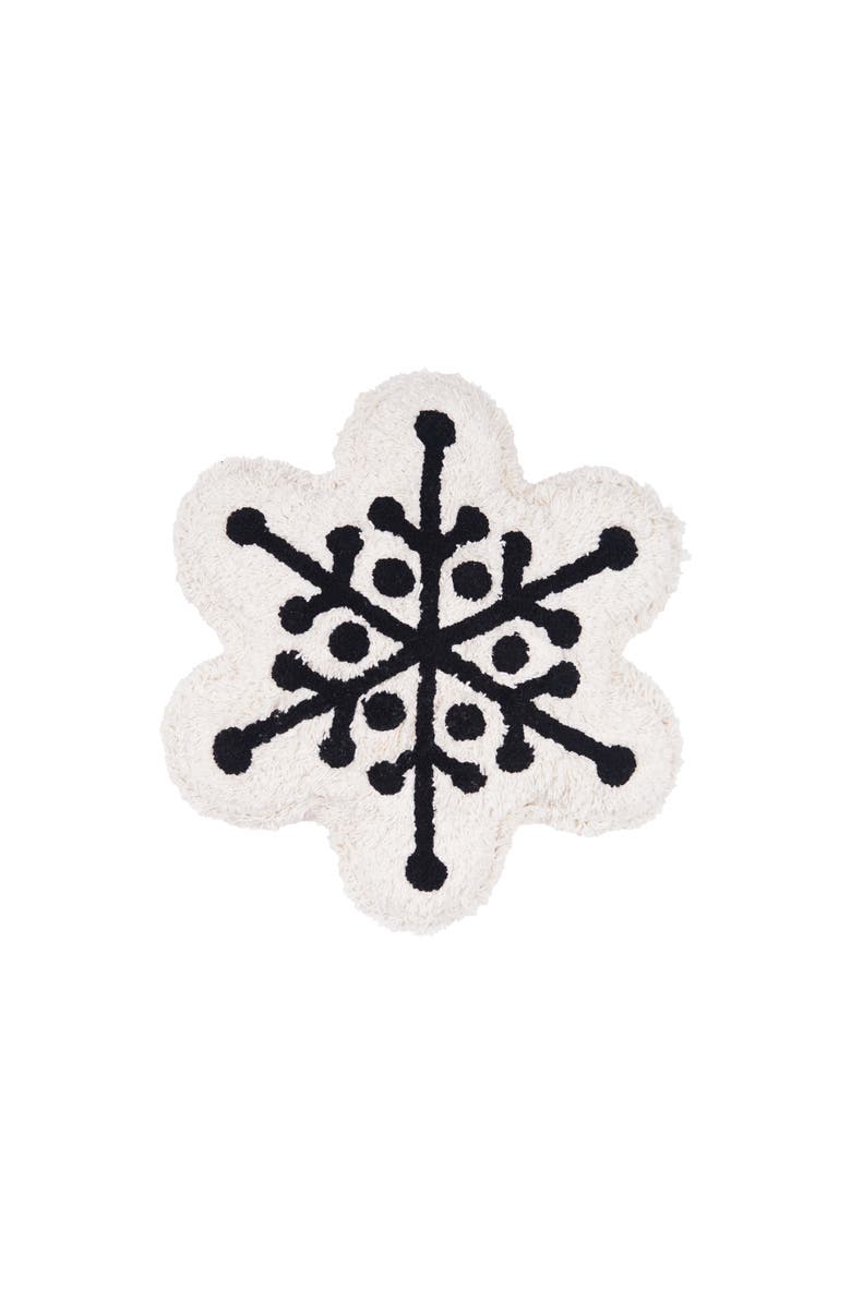 carol & frank Scarlett Snowflake Shaped Throw Pillow, Main, color, Black