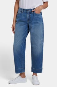 NYDJ Pleated High Waist Ankle Balloon Jeans