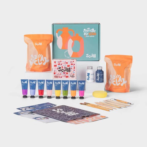 Home Pottery Kit with Gloss Varnish