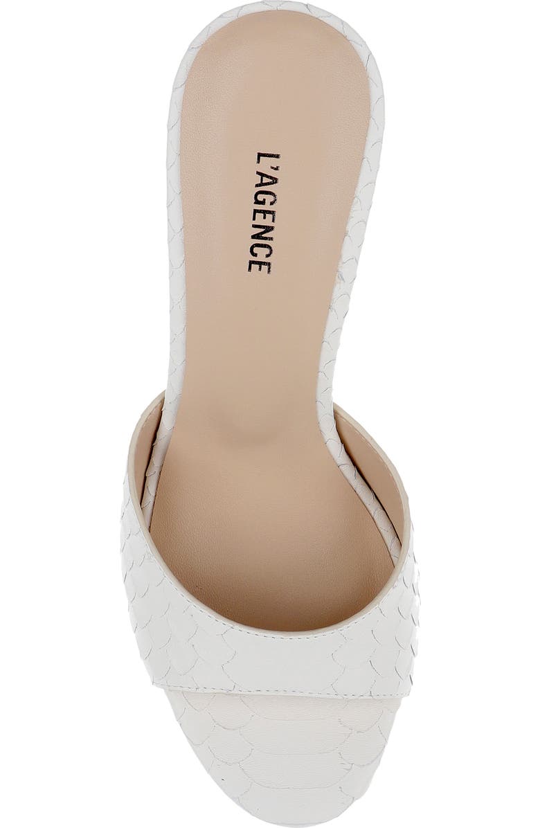 L'AGENCE Avery II Genuine Calf Hair Sandal, Alternate, color, White Snake