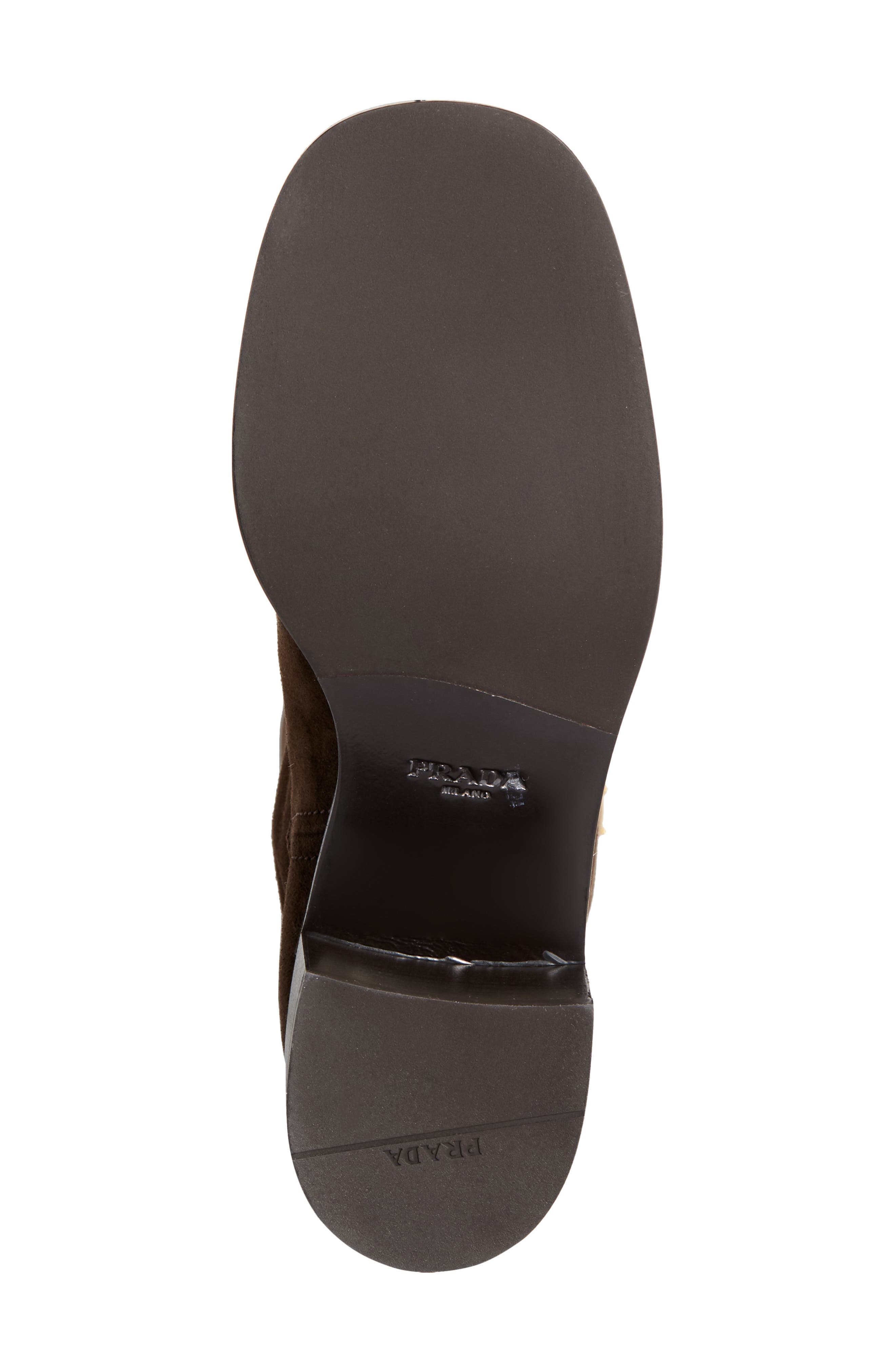 Prada Suede Knee High Boot, Alternate, color, 