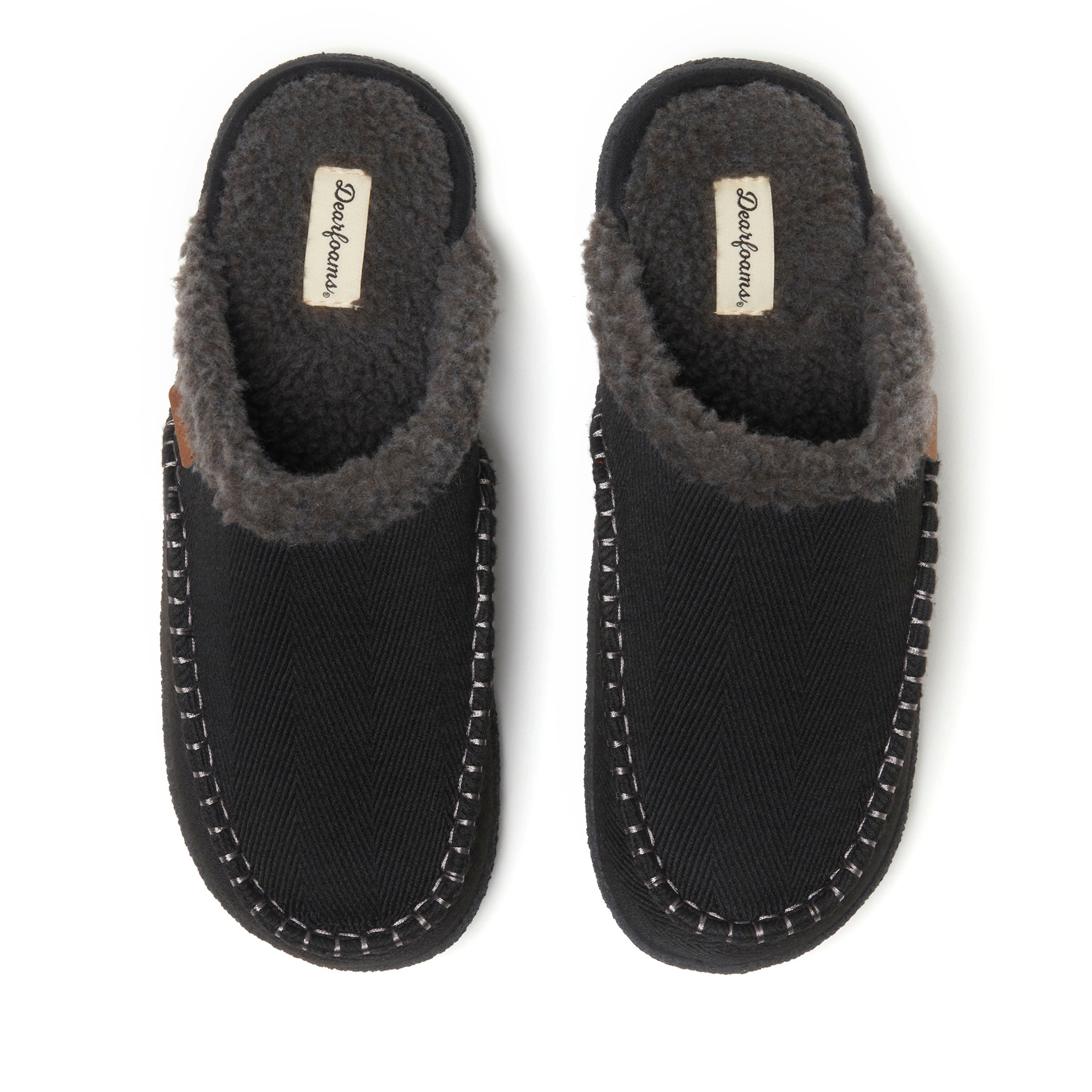 Matthew Faux Shearling Scuff Slipper, Alternate, color, BLACK