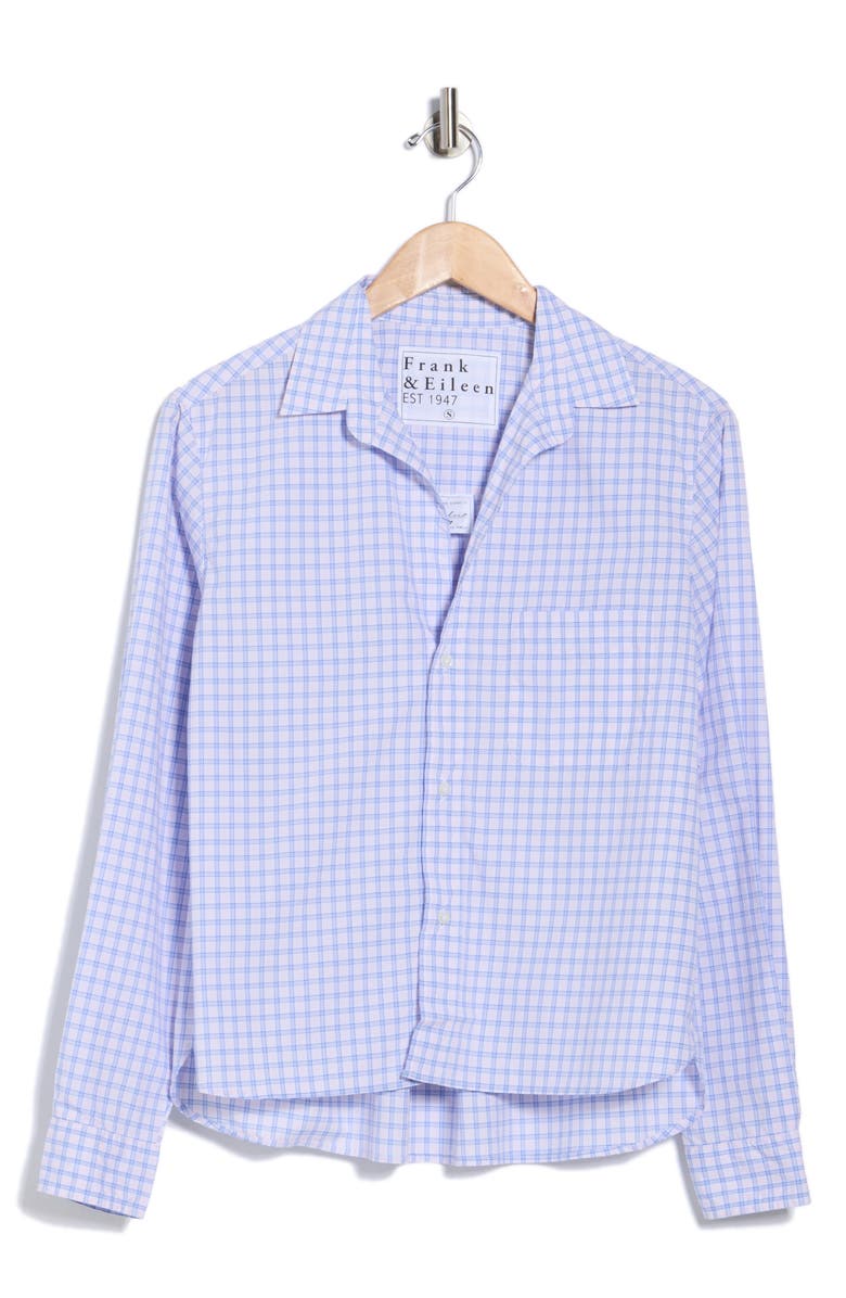 Frank & Eileen Grid Print Untuckable Button-Up Shirt, Alternate, color, Pink/ Blue Small Plaid