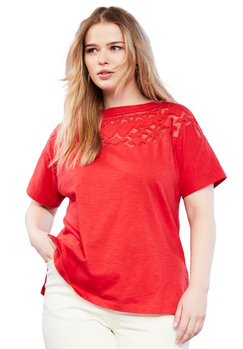 Openwork Boatneck Shirt (Plus Available)