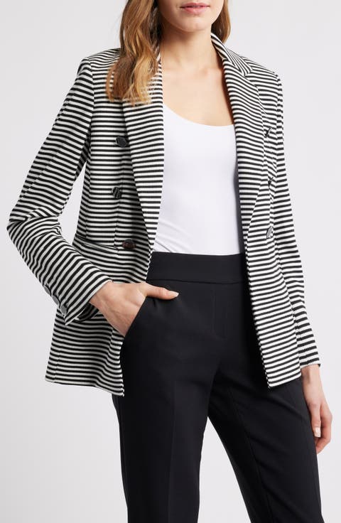 Stripe Knit Blazer
