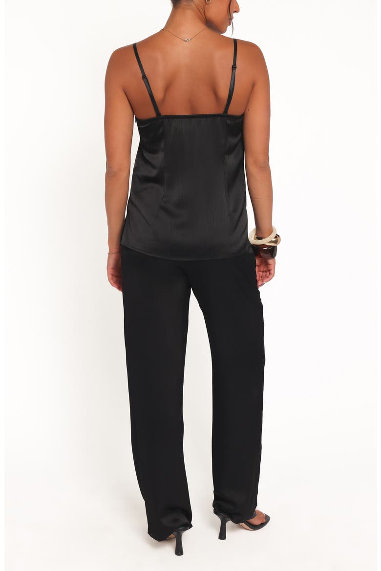Selena Satin Camisole & Pants Set, Alternate, color, BLACK