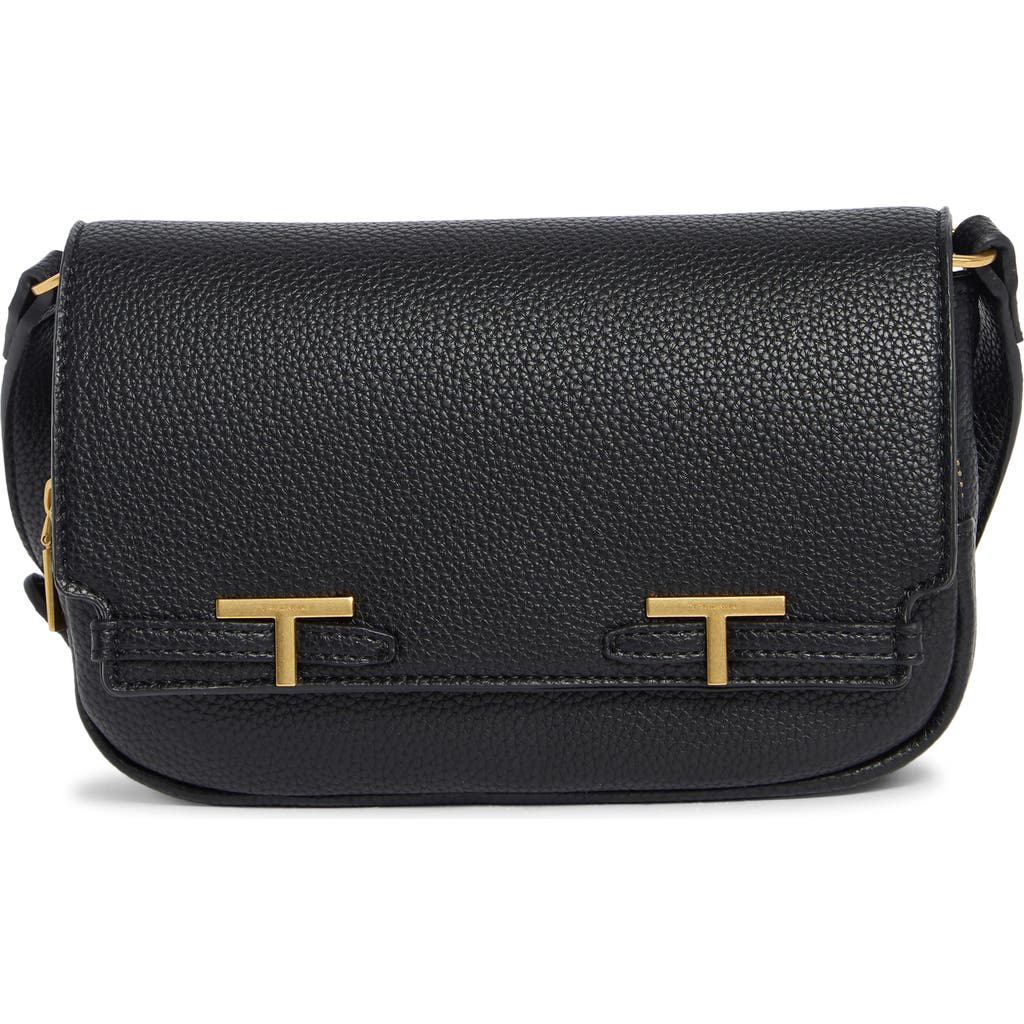 Tahari Landis Leather Crossbody Bag In Black