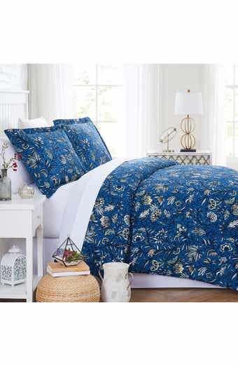 SOUTHSHORE FINE LINENS Blooming Blossoms Duvet Cover Set - Blue - Full/Queen