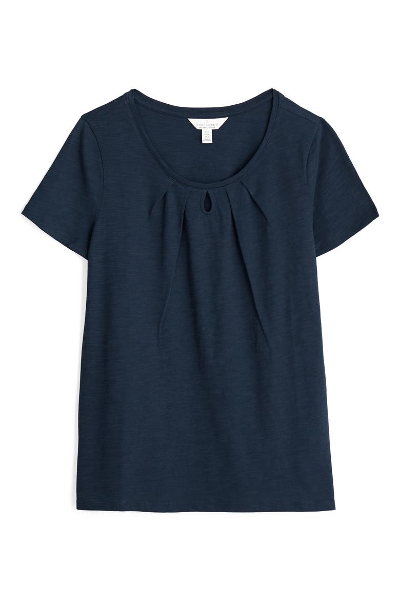 Appletree Keyhole Organic Cotton T-Shirt, Alternate, color, MARITIME