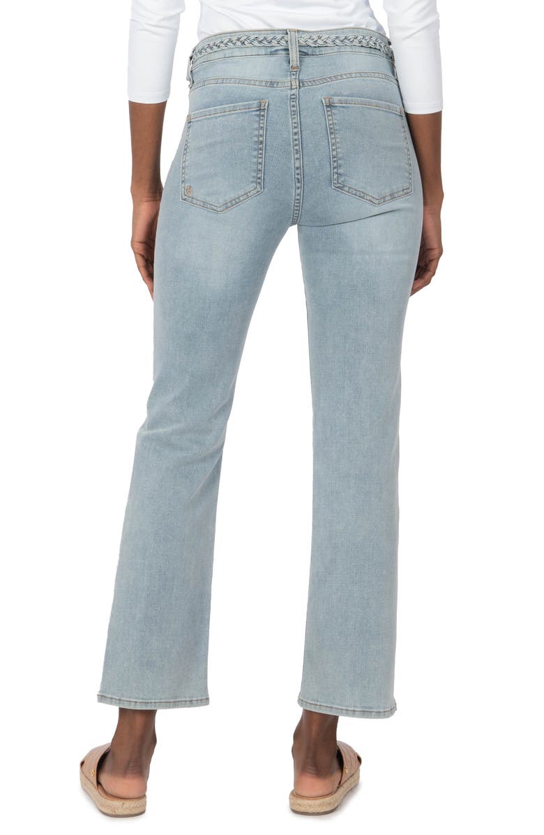 KUT from the Kloth Chrissie Braided High Waist Straight Leg Jeans, Alternate, color, 